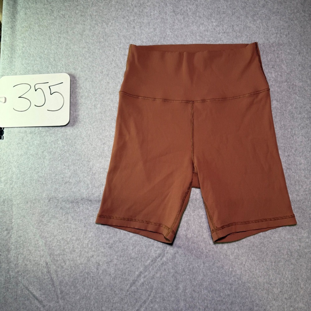 OFFLINE by Aerie Brown Ribbed High Waisted Biker Shorts Large